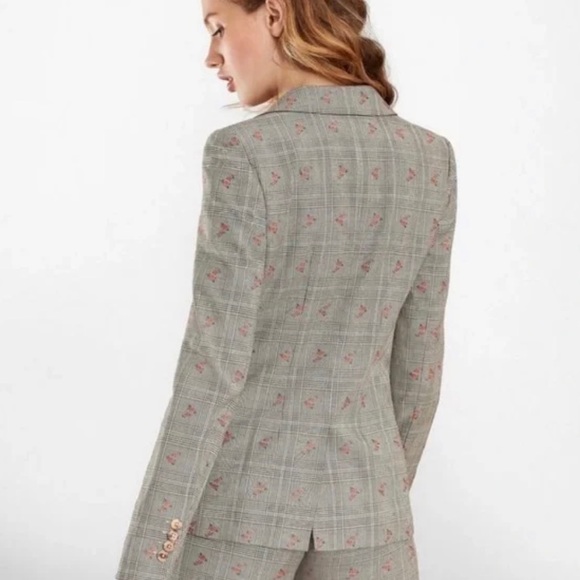 Brooks Brothers Floral Glen Plaid Double Breasted Blazer - Picture 6 of 17